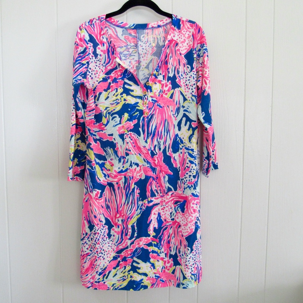 Lilly Pulitzer Banyan Dress Sunken Treasure Pima Cotton Size S - Picture 12 of 12